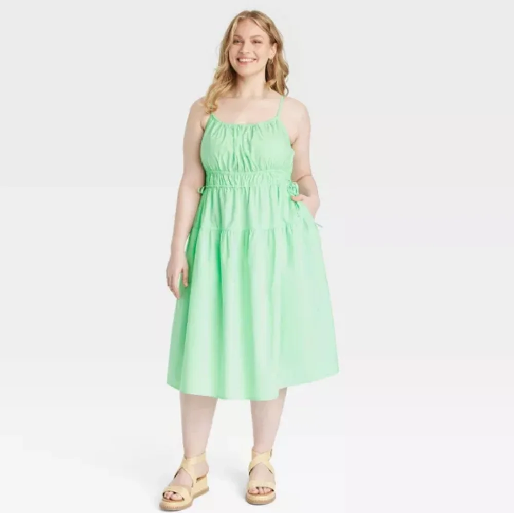 Women's Mint Green Tiered Sundress - Universal Thread - Picture 1 of 11
